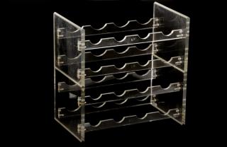 Appraisal: Bottle Hollywood Regency Acrylic Wine Rack American circa s A