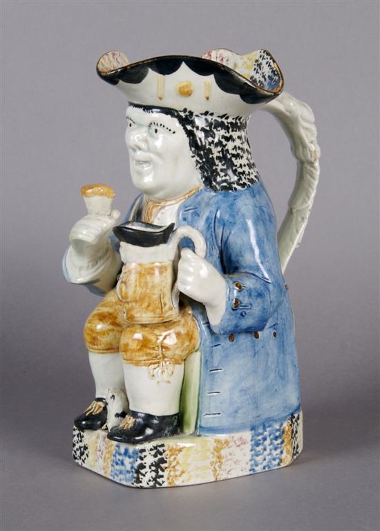 Appraisal: An English Prattware Toby Jug Height inches