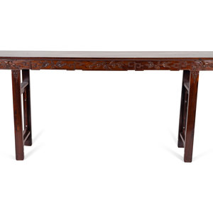 Appraisal: A Chinese Carved Hardwood Altar Table TH CENTURY Height x