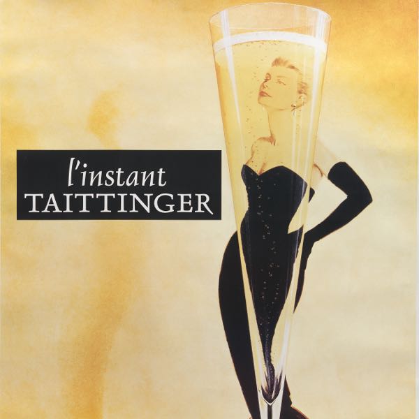 Appraisal: ANONYMOUS FRENCH TH CENTURY x image x paper L'Instant Tattinger