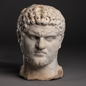 Appraisal: A Grand Tour Marble Portrait Head of Emperor Caracalla After