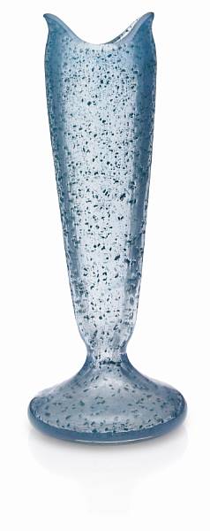 Appraisal: A Daum Nancy internally decorated blue glass vase circa inscribed