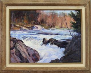 Appraisal: Edward Harrigan Massachusetts - Oil on board painting of a