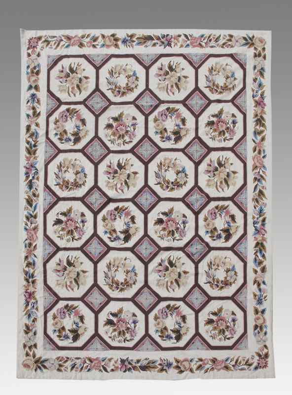 Appraisal: CHINESE WOOL NEEDLEPOINT AUBUSSON DESIGN RUG ' '' x '