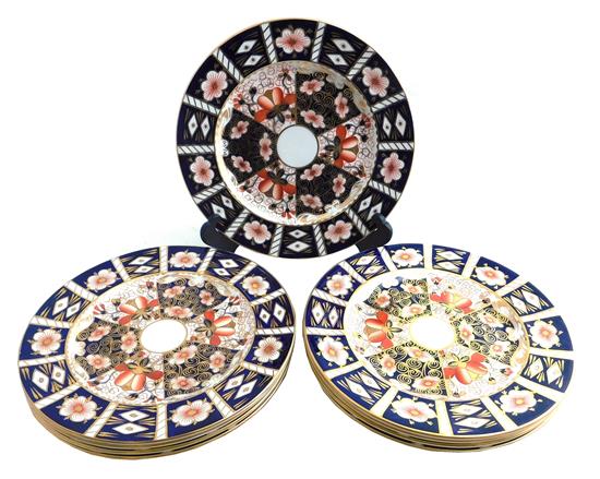 Appraisal: Nine th C Royal Crown Derby Traditional Imari pattern dinner