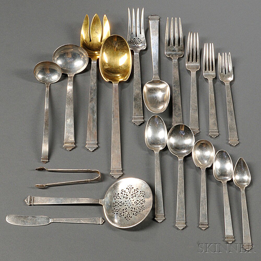 Appraisal: Tiffany Co Hampton Pattern Sterling Silver Flatware Service New York