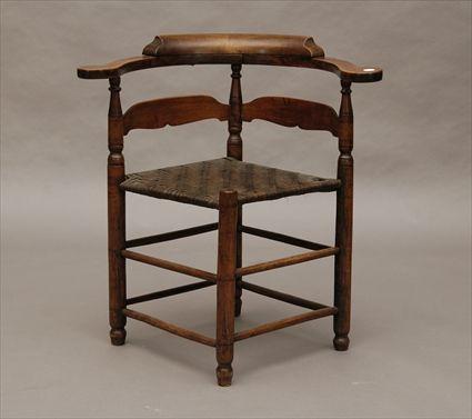 Appraisal: Late th c Early th c New England Corner Armchair