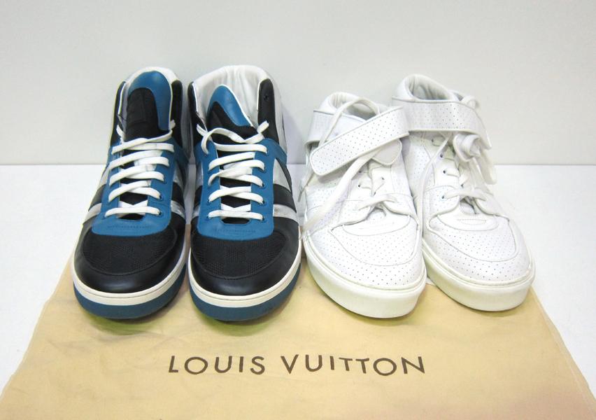 Appraisal: TWO PAIRS OF LOUIS VUITTON MENS SPORTS SHOES BOTH ANKLE