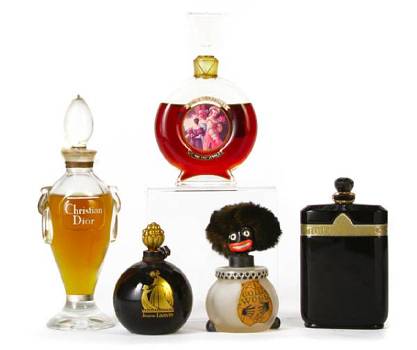 Appraisal: A collection of ten French vintage perfume toilette bottles comprising