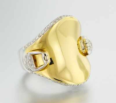 Appraisal: A Roberto Coin k Gold and Diamond Cheval Collection Ring