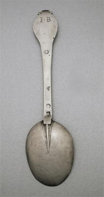 Appraisal: A William and Mary spoon scratched 'IB' maker unascribed RC