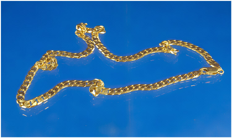 Appraisal: ct Gold Flat Curb Chain Length Inches Weight Grammes