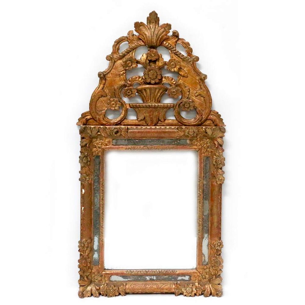 Appraisal: An th century continental gilt frame mirror Frame inches high