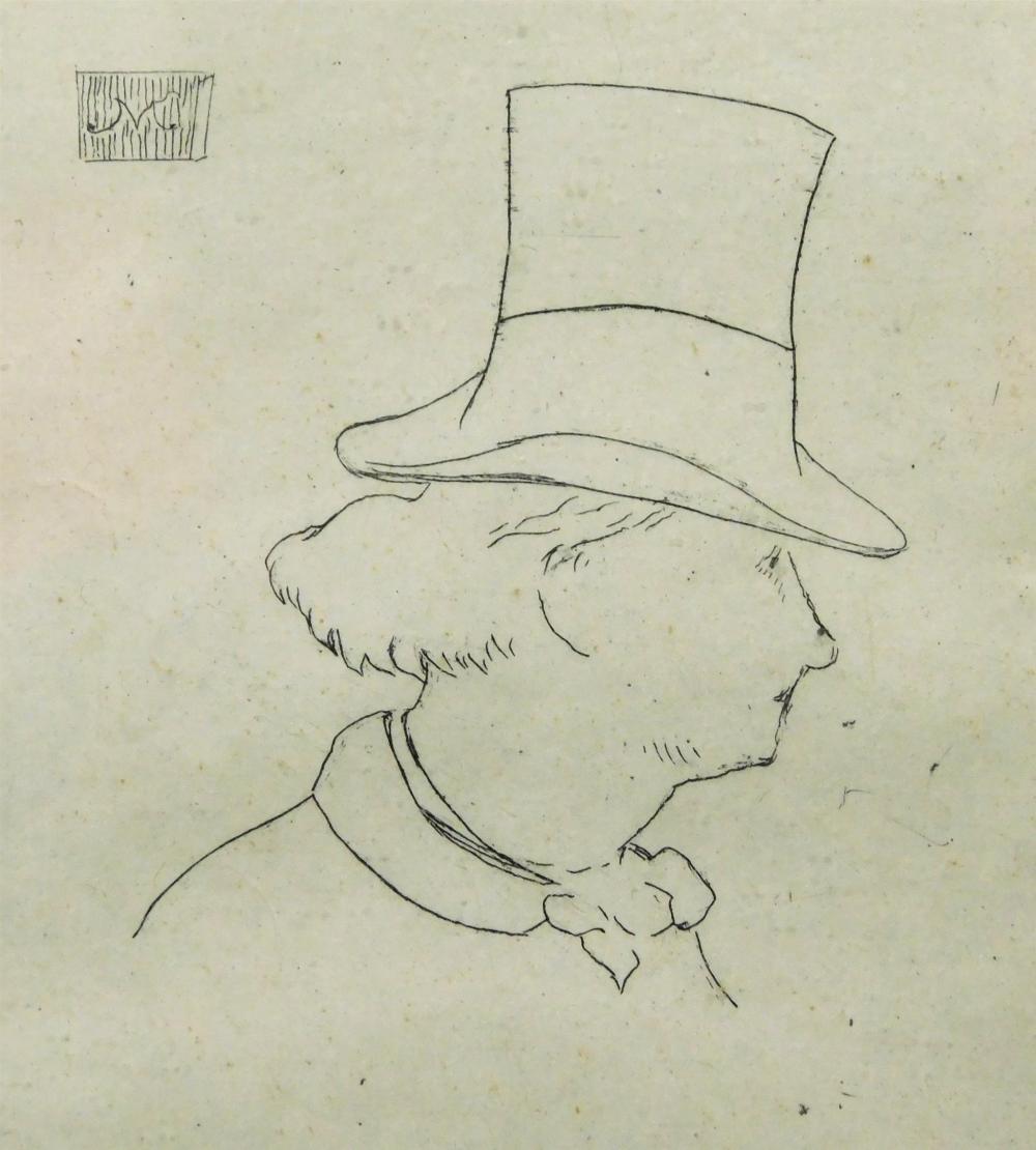 Appraisal: Edouard Manet French - Etching Baudelaire de Profile en Chapeau