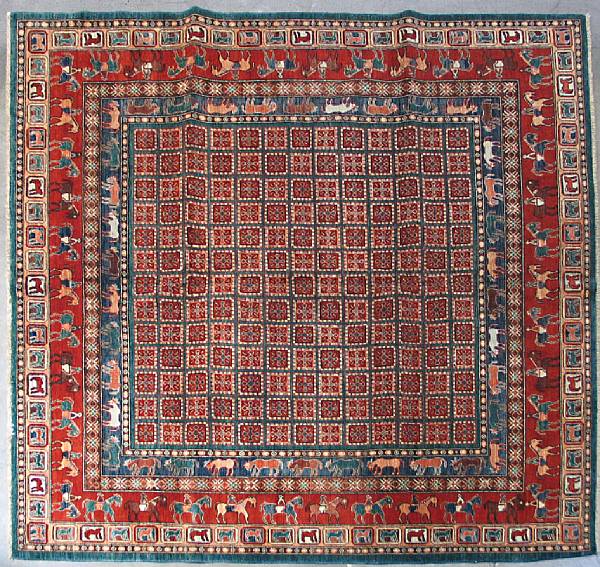 Appraisal: An Indian rug size approximately ft in x ft in