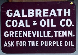 Appraisal: Greeneville TN Galbreath Coal and Oil Co fine condition tin