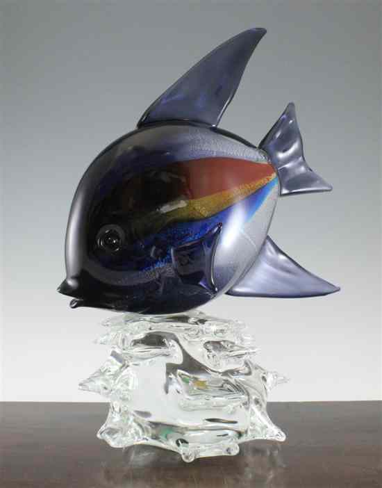 Appraisal: A large Murano glass sculpture of an angel fish by