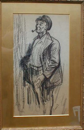 Appraisal: Norman Cornish b A portrait of a man with a