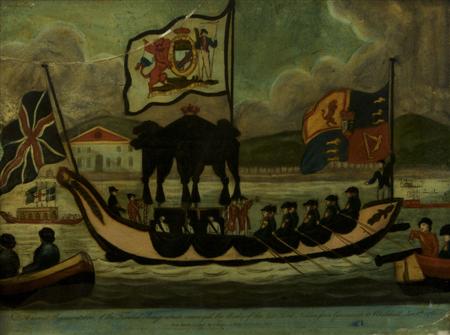 Appraisal: A correct representation of the funeral barge which conveyed the