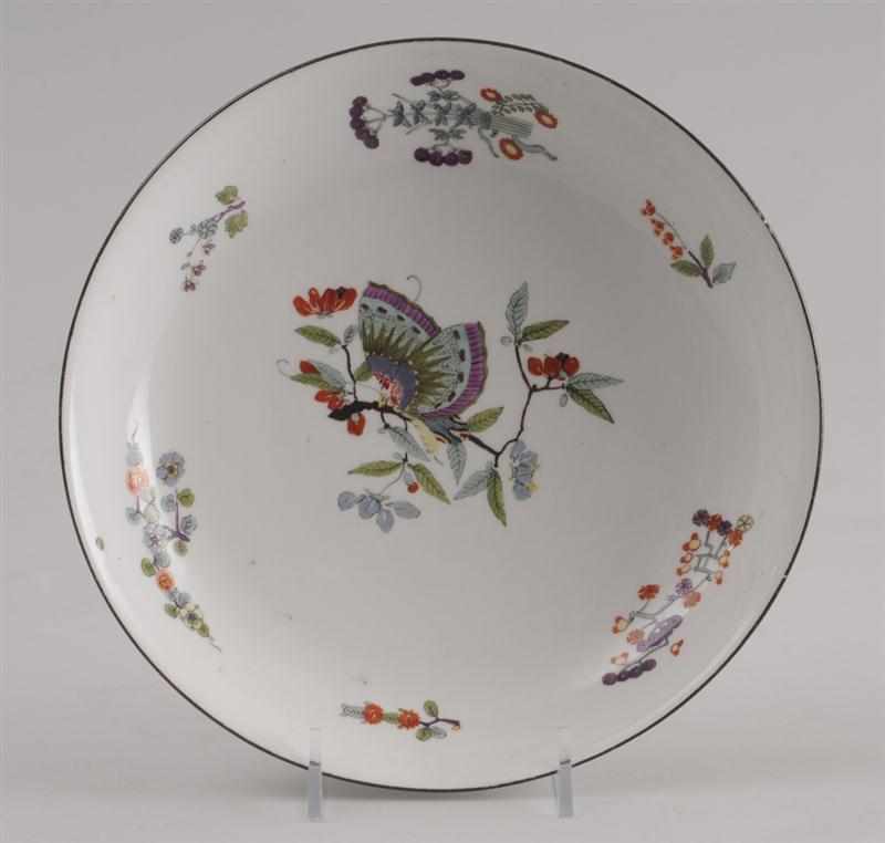 Appraisal: MEISSEN SCHMETTERLING PATTERN SAUCER DISH Circa painted with a butterfly