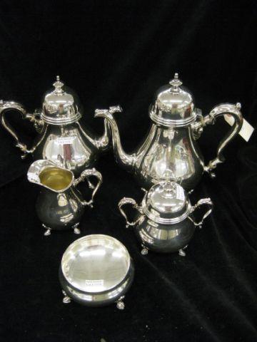 Appraisal: pcs International Silverplate Georgian Court coffee service footed fine