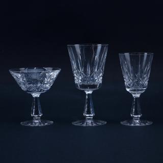 Appraisal: Twenty-Two Pieces Waterford Rosslare Crystal Stemware Lot incudes coupes wine