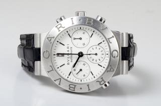 Appraisal: Bulgari Platinum Man's Wrist Watch Platinum Bulgari rattrapante diagono automatic