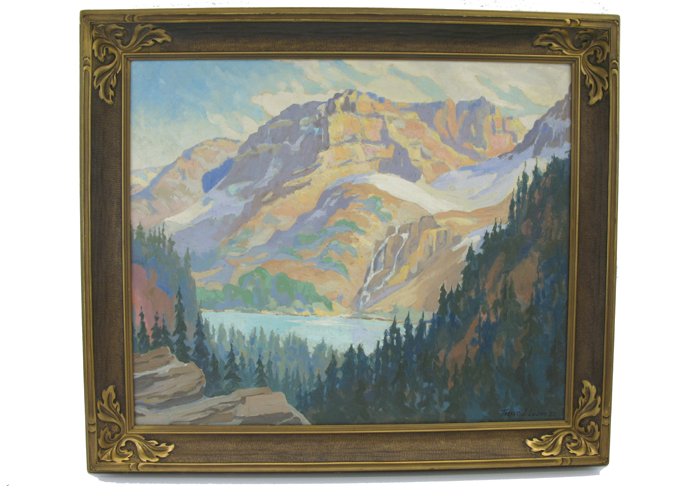 Appraisal: THAYNE LOGAN OIL ON CANVAS PANEL BOARD Oregon - Mountain