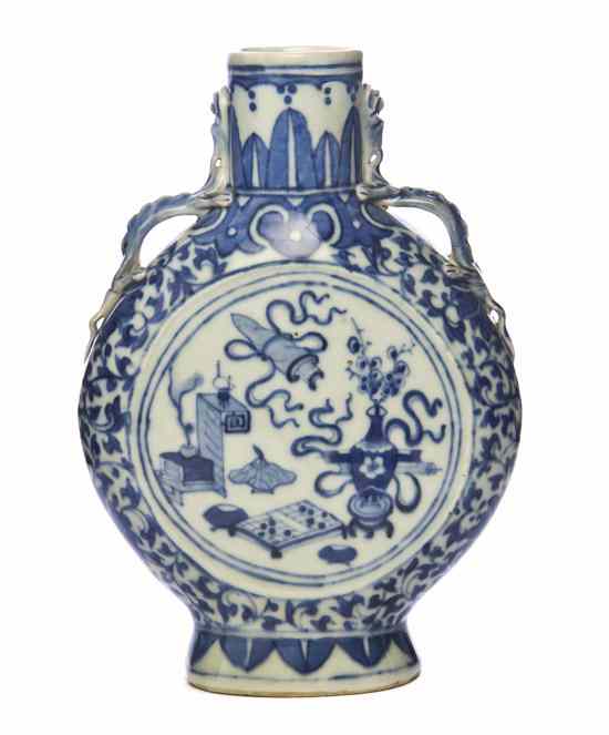 Appraisal: A Chinese Porcelain Moon Flask having underglaze blue decoration with