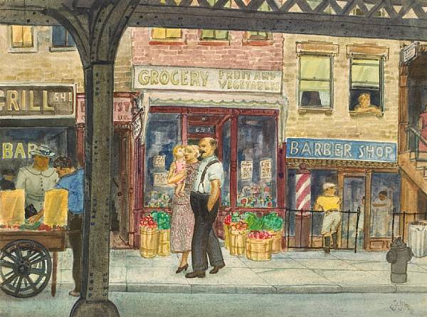 Appraisal: Bernard von Eichman American - A Stroll Down the City