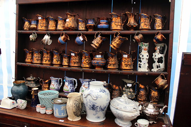 Appraisal: A LARGE COLLECTION VICTORIAN LUSTER JUGS further china to include