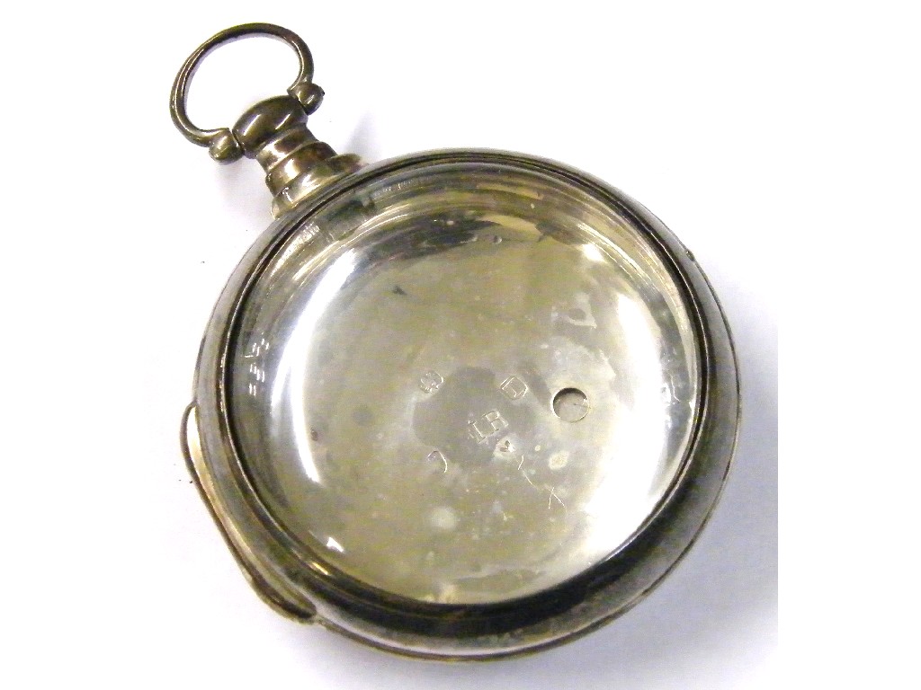 Appraisal: Silver pocket watch pair case hallmarked London maker 'IR' mm