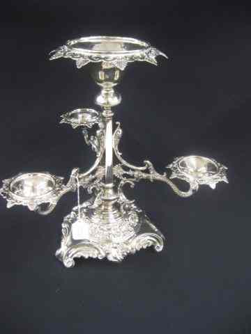 Appraisal: James Dixon Sons Sheffield SilverplateEpergne triple arm elaborate ''