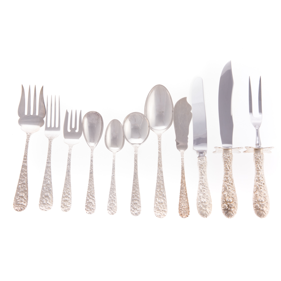 Appraisal: Stieff Rose sterling silver -piece flatware comprising knives in L