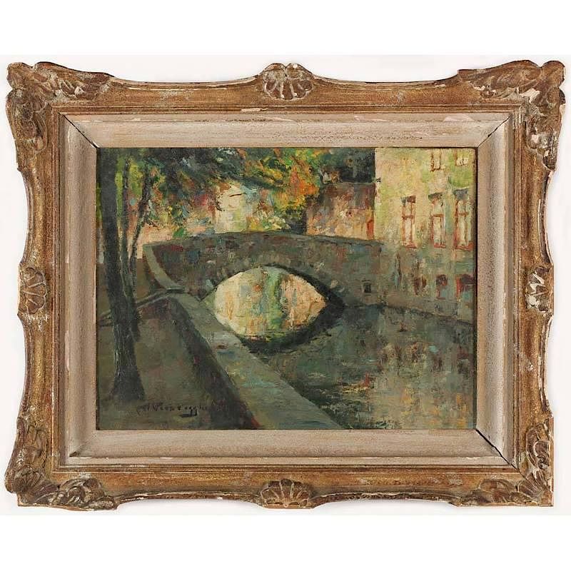 Appraisal: Charles Henri Verbrugghe Belgian - Bruges oil on Masonite signed