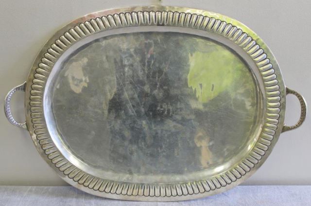 Appraisal: STERLNG Joyeria Real Sterling Silver Tray Stamped verso Joyeria Real