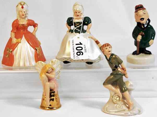 Appraisal: Wade Collection of Figures comprising Peter Pan and Tinkerbell and