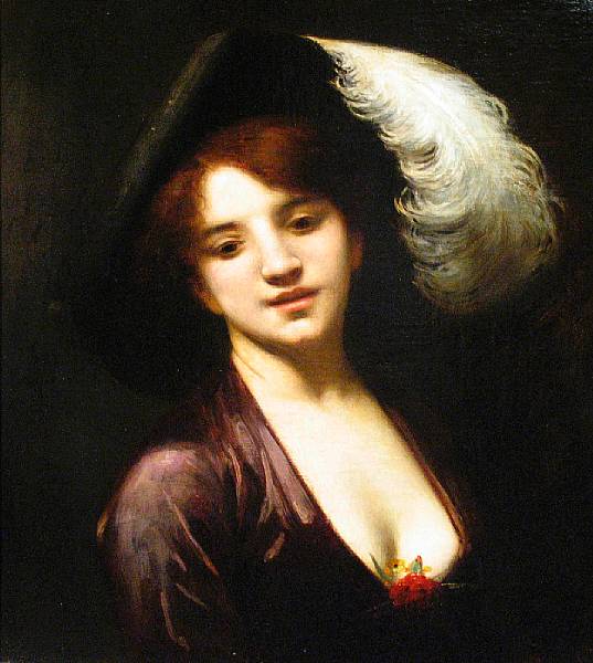 Appraisal: Victor Tortez French - A portrait of a woman with