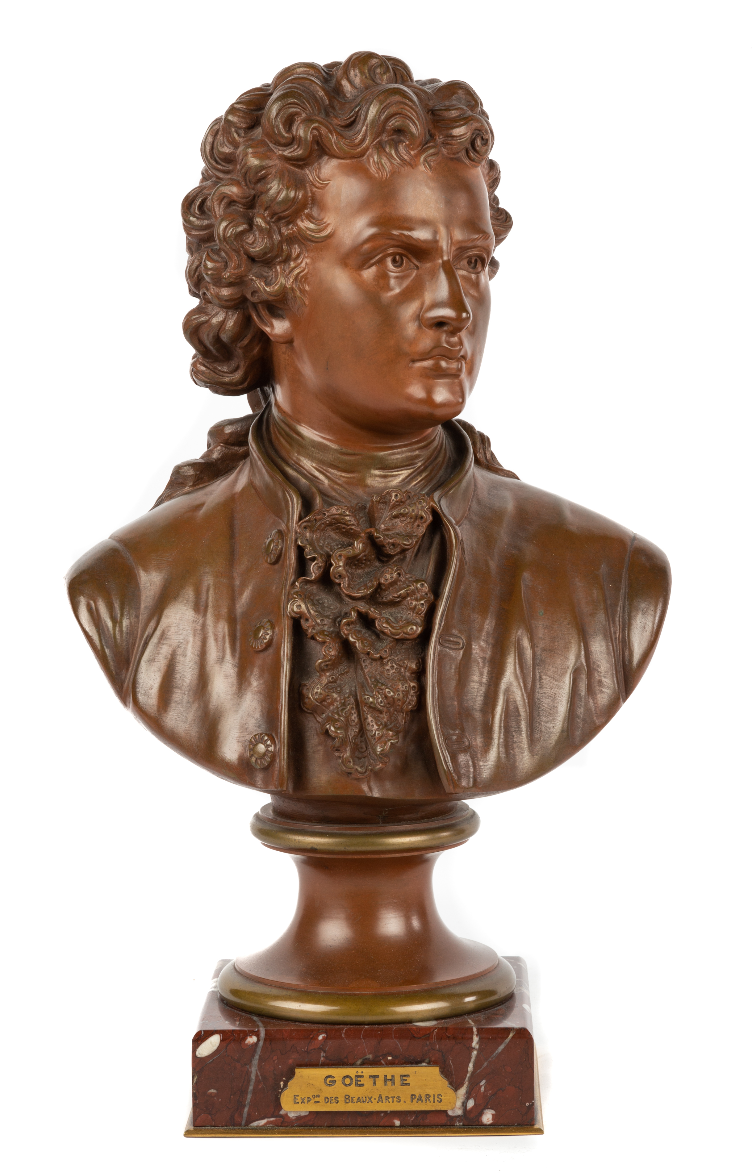 Appraisal: EMILE PINEDO FRENCH - BUST OF GOETH Bronze on marble