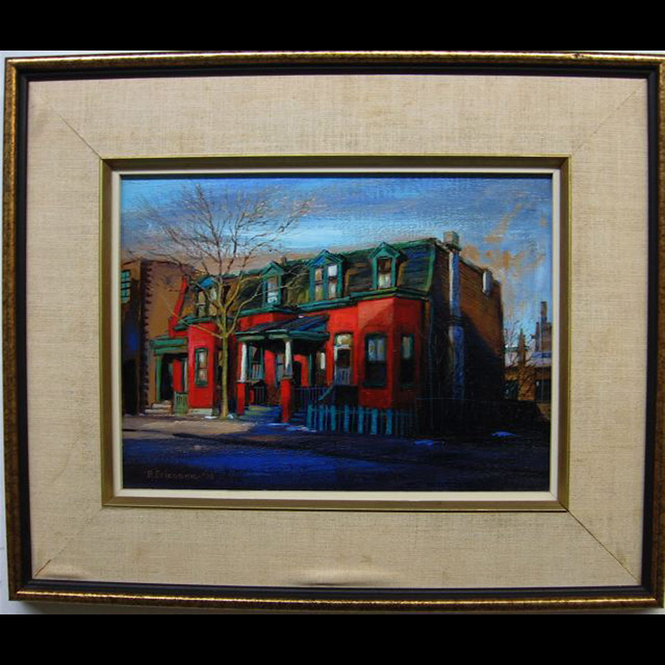 Appraisal: BRIAN ERICSSON TH CENTURY CANADIAN SHERBOURNE STREET ACRYLIC ON CANVASBOARD