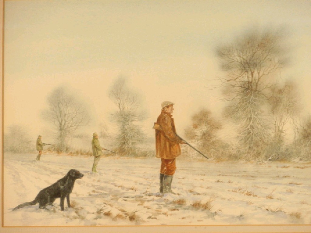 Appraisal: Trevor Parkin A pair of watercolour drawings of shooting scenes