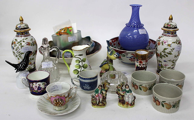 Appraisal: A SMALL COLLECTION OF POTTERY porcelain and glass to include