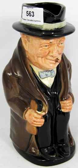 Appraisal: Royal Doulton Prototype Large Toby Jug Winston Churchill with Dark