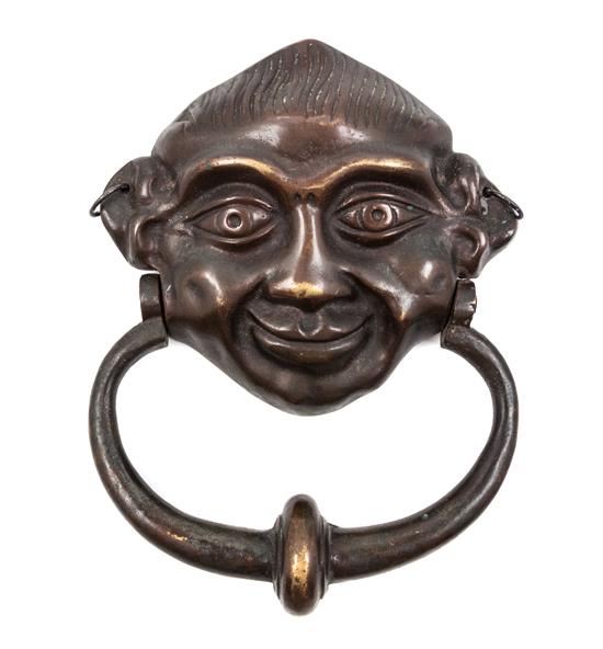 Appraisal: Sale Lot A Continental Bronze Door Knocker th th century