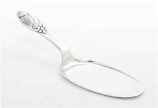 Appraisal: A Danish Silver Pastry Server Evald Nielsen having a berry