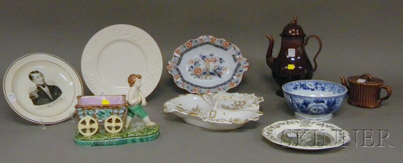 Appraisal: Nine Wedgwood and Assorted Ceramic Items a Wedgwood majolica glazed