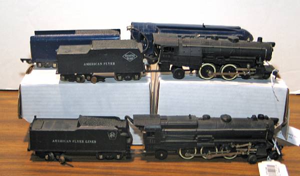 Appraisal: American Flyer Locomotive Lot Royal Blue engine accompanied with a