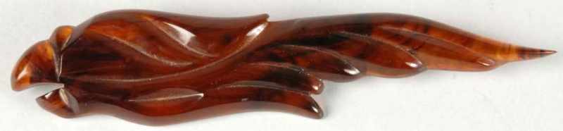 Appraisal: Bakelite Clear Root Beer Parrot Pin Description Great color and