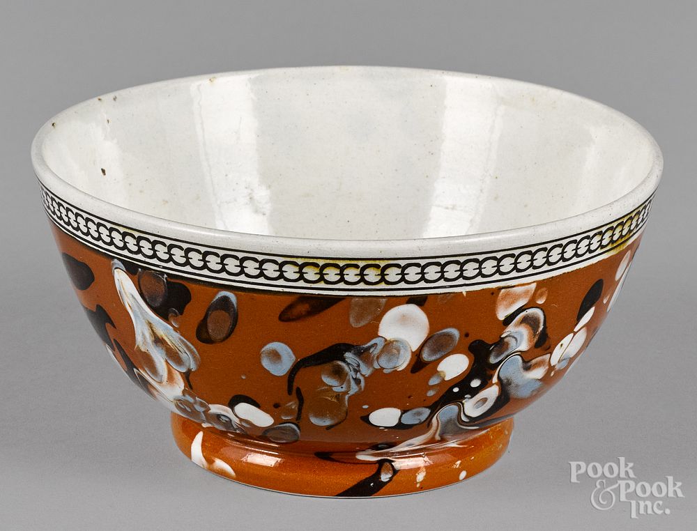 Appraisal: Mocha waste bowl th c Mocha waste bowl th c