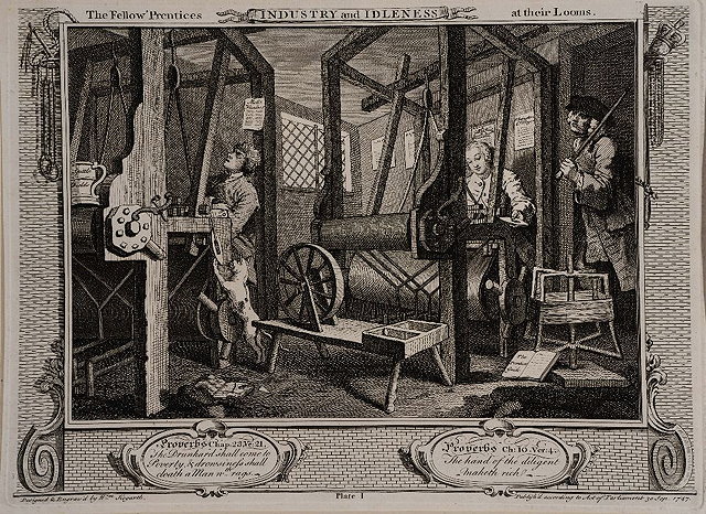 Appraisal: WILLIAM HOGARTH'Industry and Idleness' engravings plates - x cm X